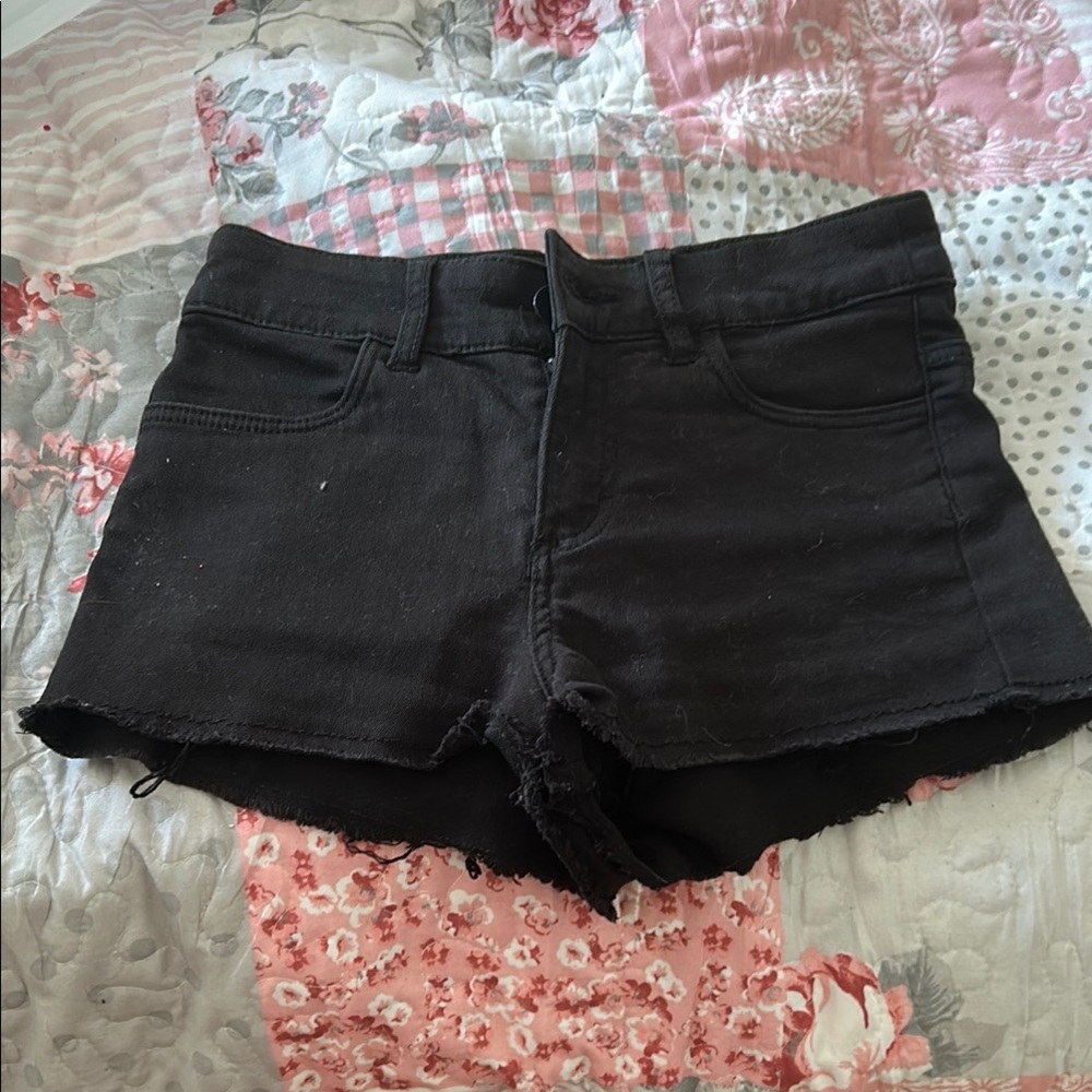 Women's Black Denim Shorts